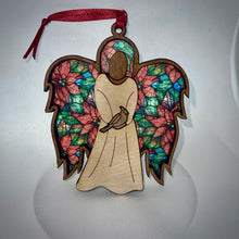 Delicate Stained Glass Angel Ornament