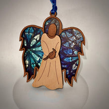 Delicate Stained Glass Angel Ornament