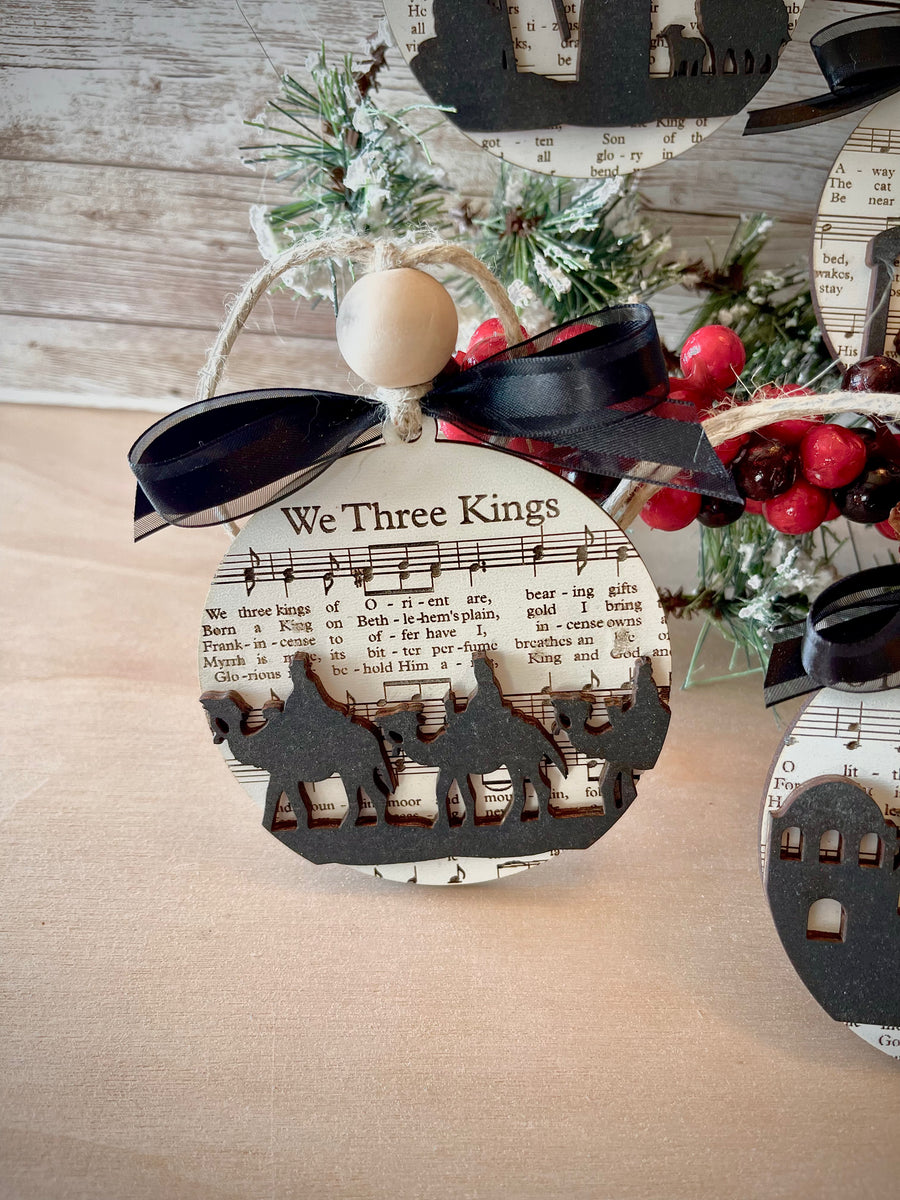 Nativity Scape with Hymn Ornaments – Mayson Grace Creations
