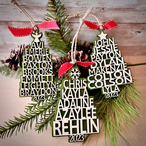 Custom Name Christmas tree